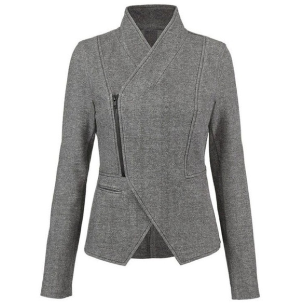 cAbi Rebel Jacket Asymmetrical Gray Moto #3556